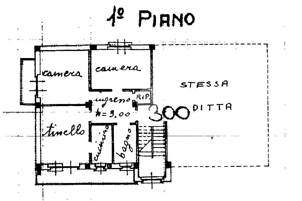 Three-room apartment Via fontana, Traves - floor plans 1