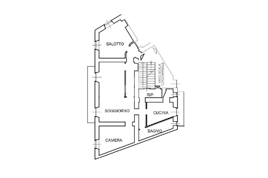 Four-room apartment Via Castellazzo, Ivrea - floor plans 1