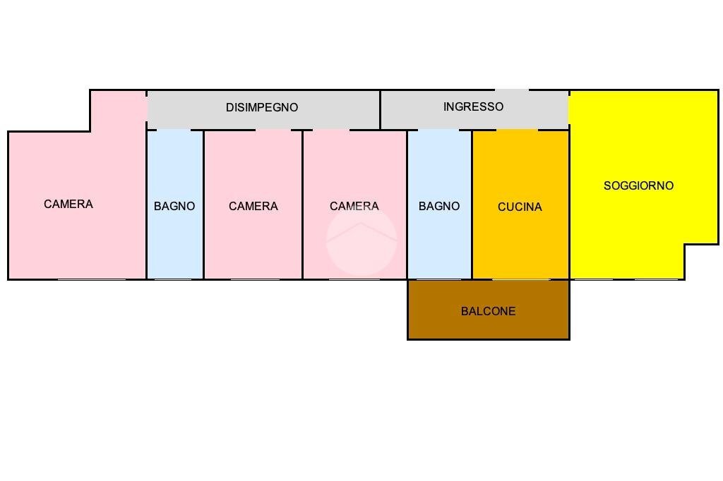 Quadrilocale Via Dante di Nanni, Santarcangelo di Romagna - planimetria 1