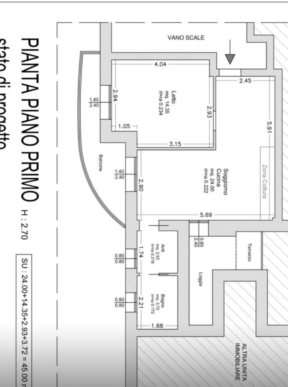 Appartamento Cervia - planimetria 1