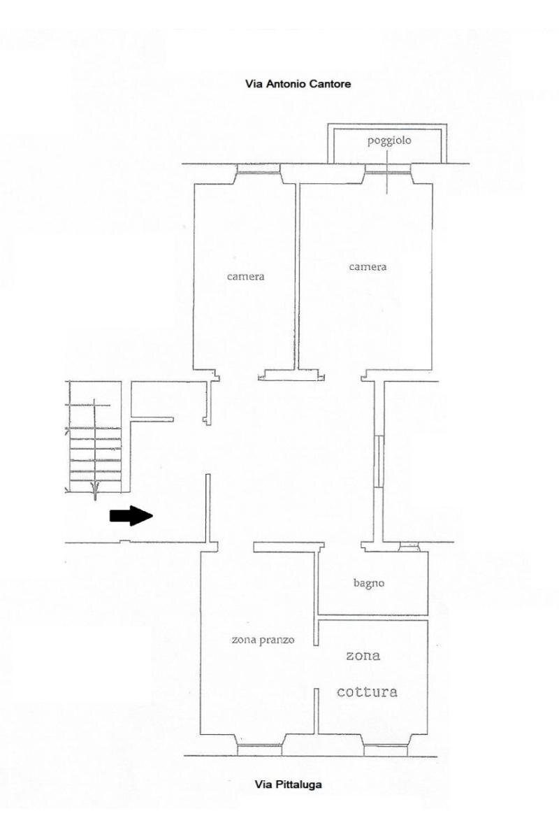 Four-room apartment via Antonio Cantore, 13, Genova (neighborhood Sampierdarena) - floor plans 1