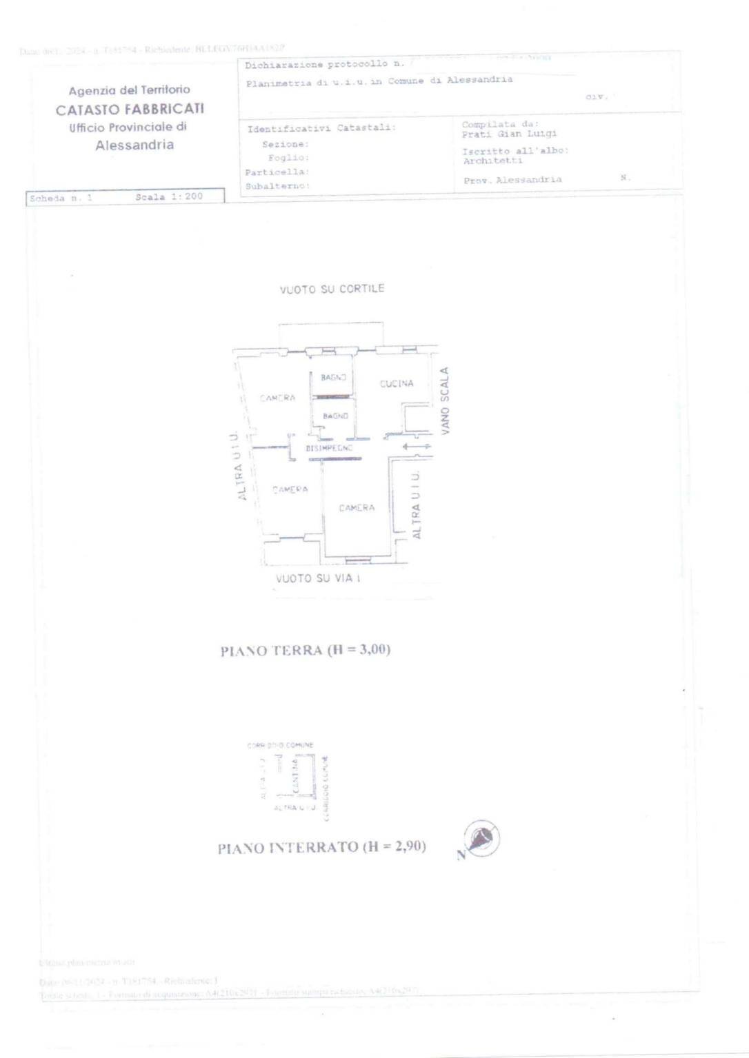 Four-room apartment Alessandria - floor plans 1
