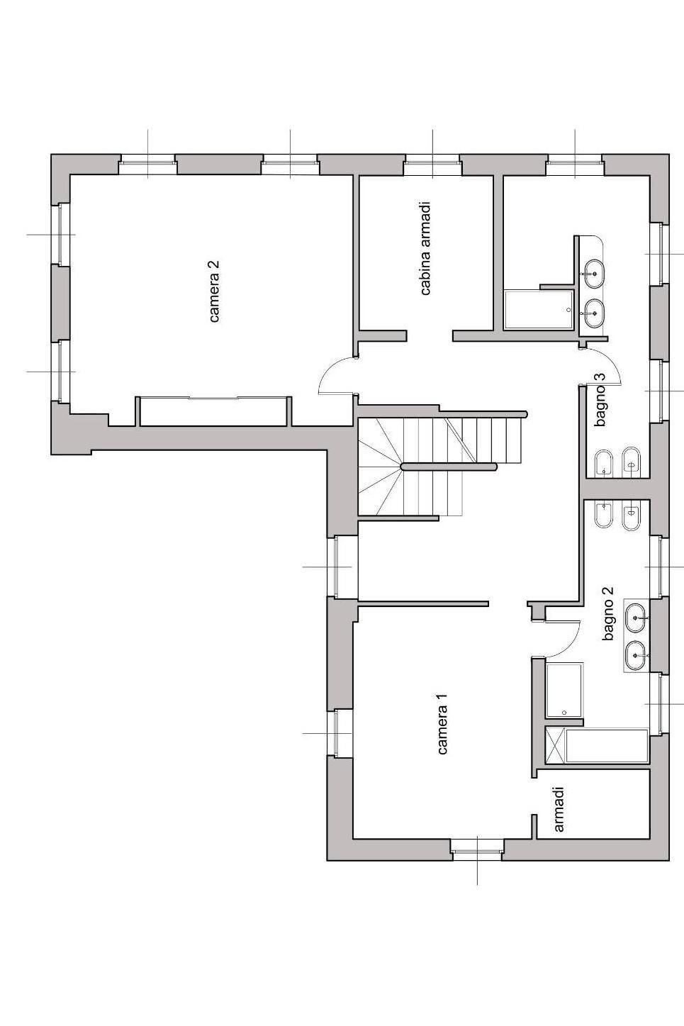 Villa strada Val San Martino Superiore, Torino - planimetria 1