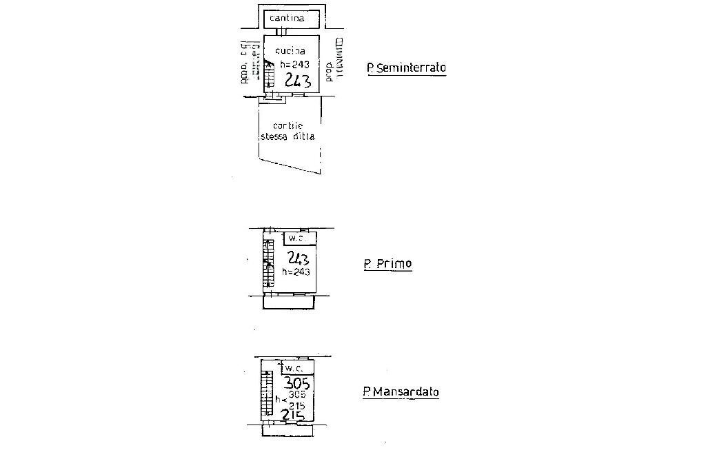 Semi-detached house Borgata giustetti, Pinasca - floor plans 1