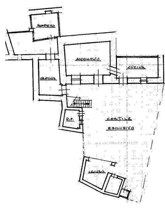 Rustic via Vittorio Emanuele II, 9, Rifreddo - floor plans 1