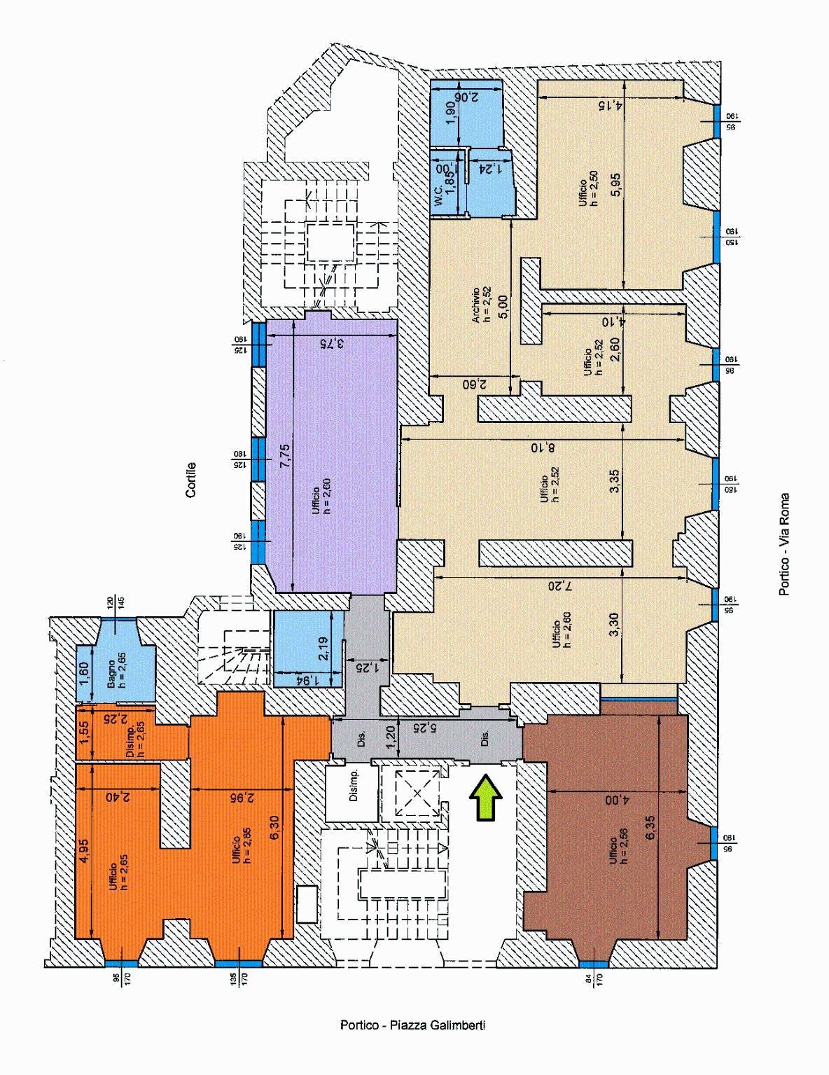 Office piazza Tancredi Galimberti, 2, Cuneo (neighborhood Centro) - floor plans 1