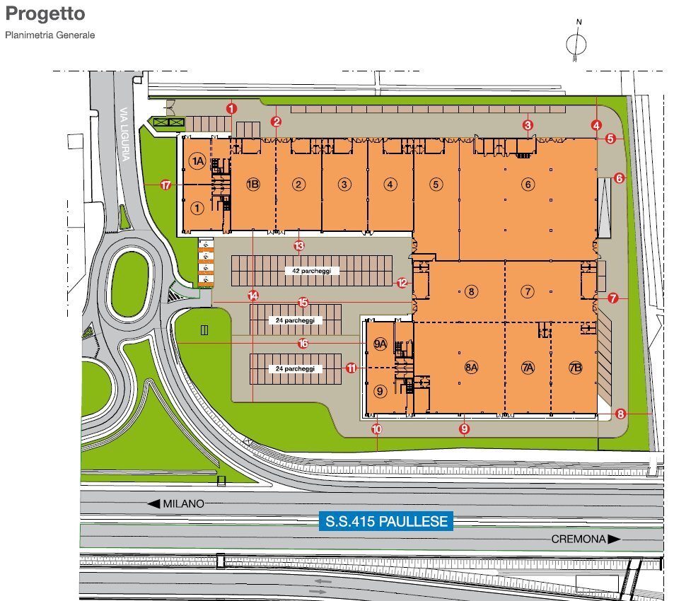 Magazzino strada Provinciale Paullese, Peschiera Borromeo - planimetria 1