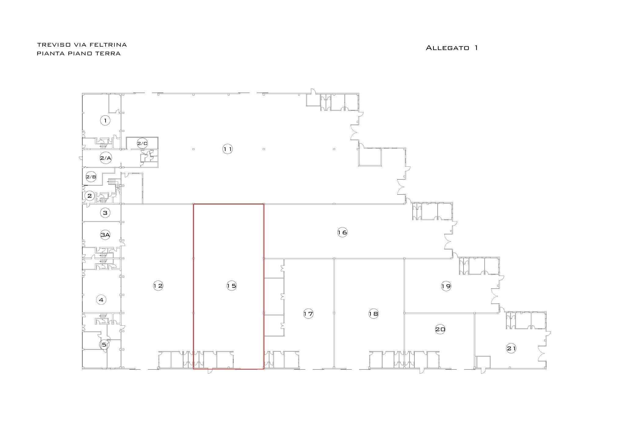Shed strada Feltrina, 268, Treviso - floor plans 1
