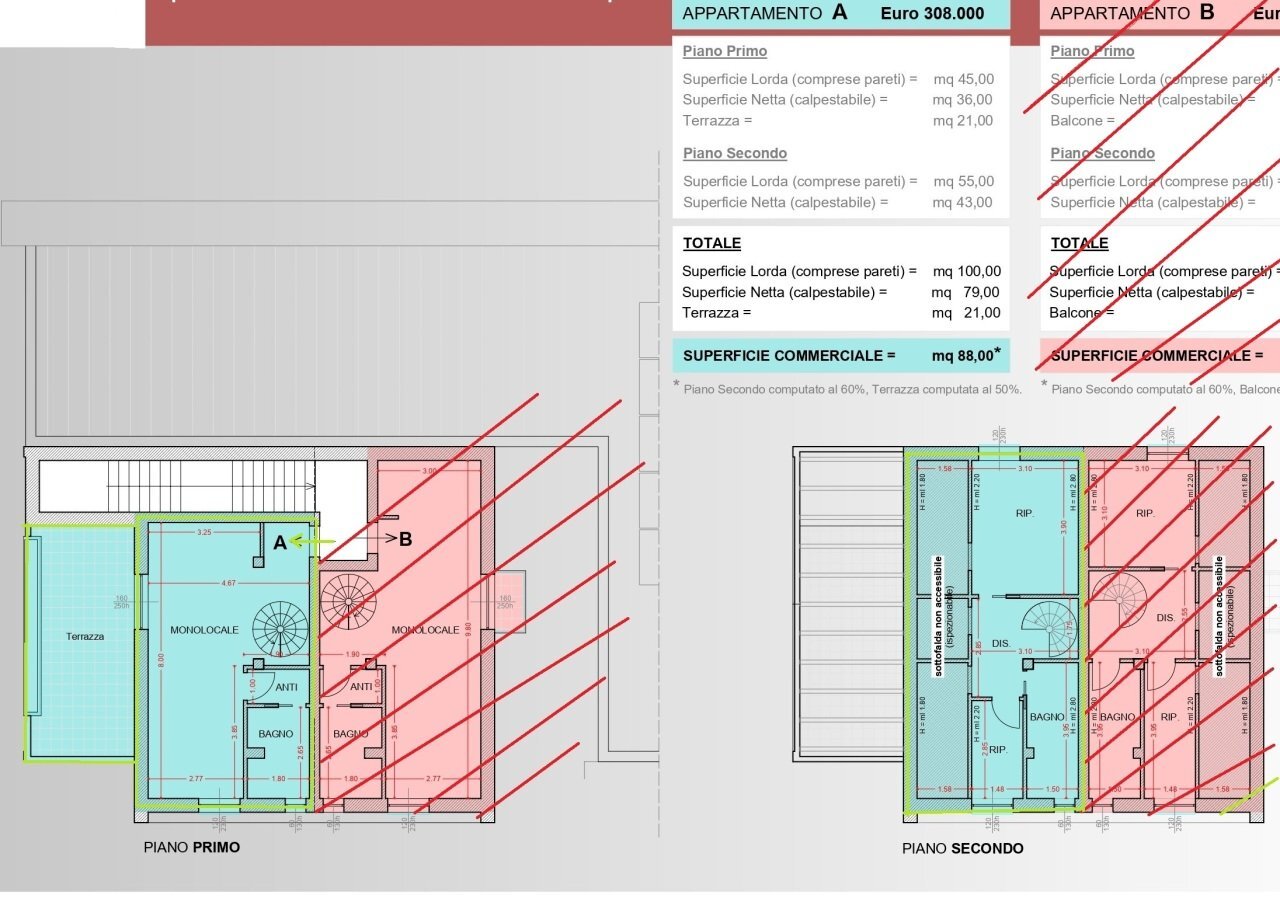 planimetria app A.jpg - Three-room apartment San Benedetto del Tronto - floor plans 1