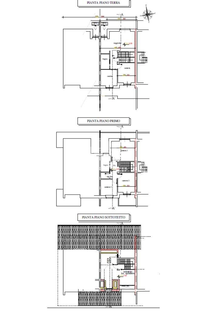 Terraced Villa Via Paradiso, San Benigno Canavese - floor plans 1