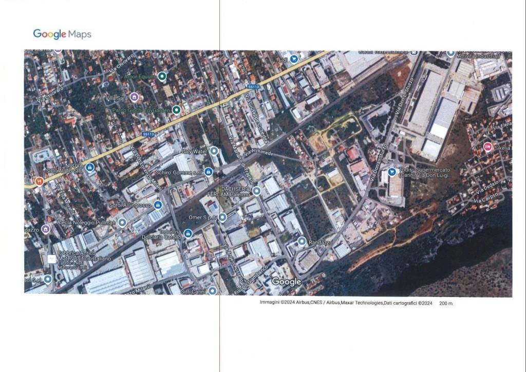 Mappa - Agricultural land via Strada Statale 113 Est, 98, Carini - photo 1