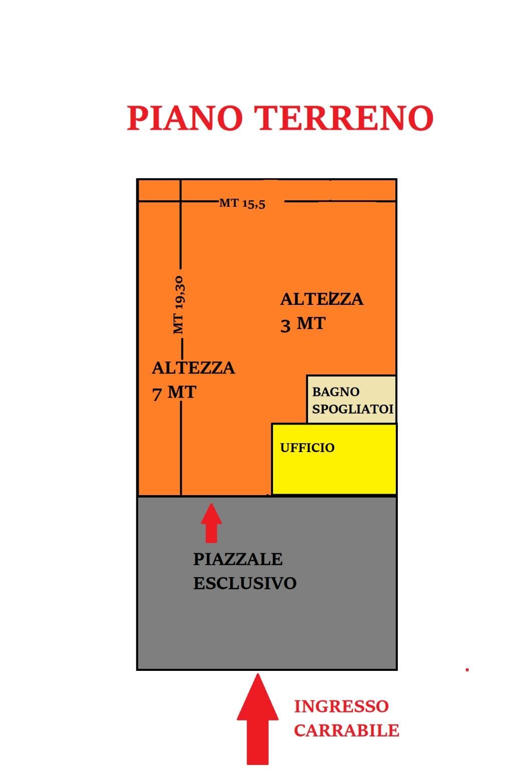 Capannone via Ruggero Bardazzi, Signa - planimetria 1