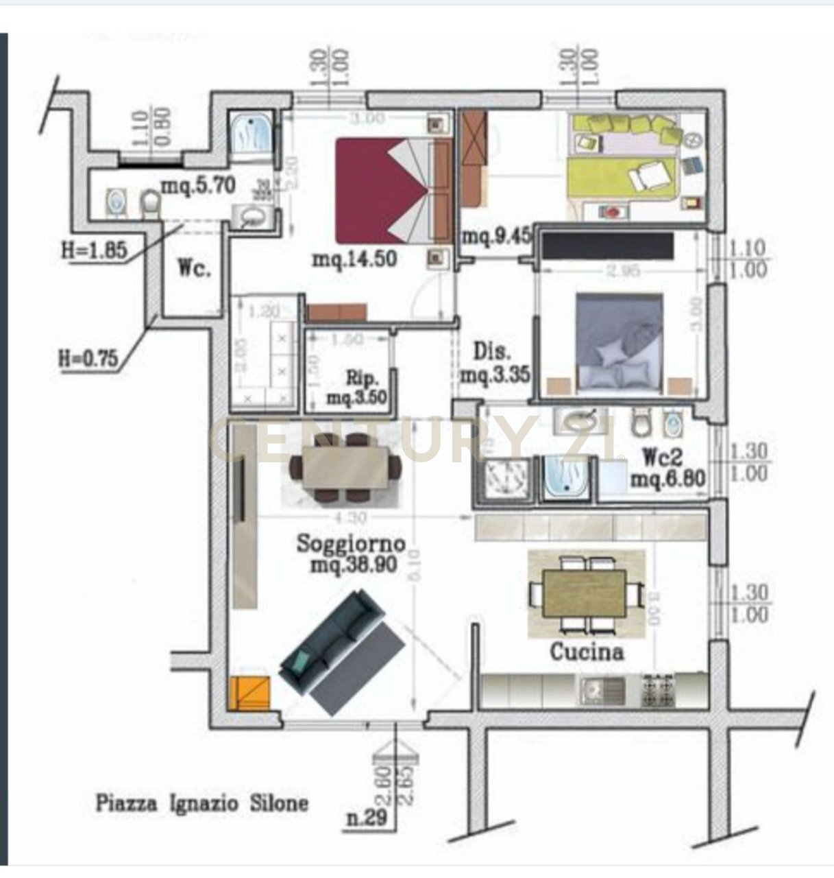 20220809185531-688653-4.jpeg - Appartamento Piazza Silone Ignazio 29, Capalbio - planimetria 1