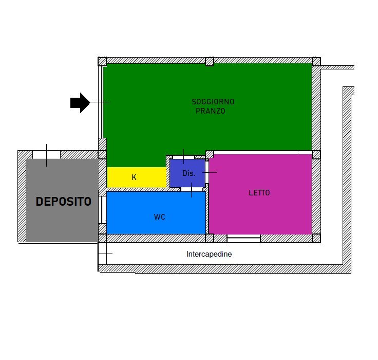 PLANIMETRIA - Appartamento Contrada Capitolo 43, Monopoli - planimetria 1