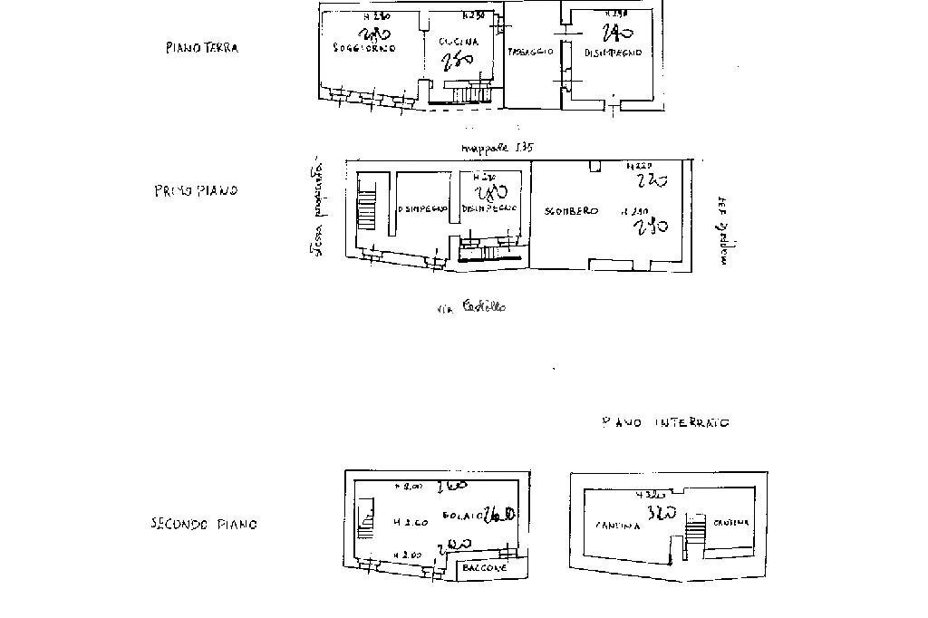 Casa semi indipendente Via Castello, Sarezzano - planimetria 1