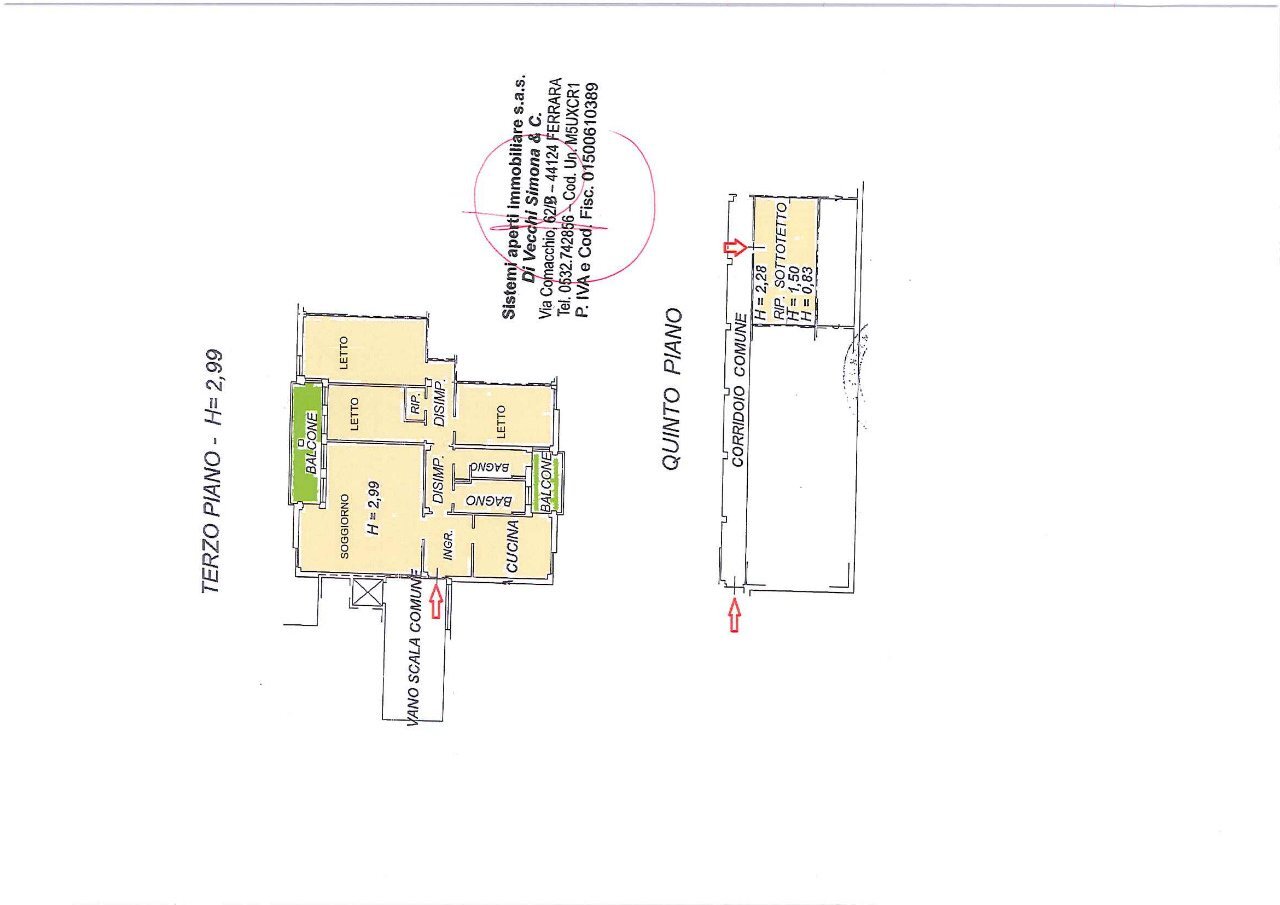 Appartamento Ferrara - planimetria 1