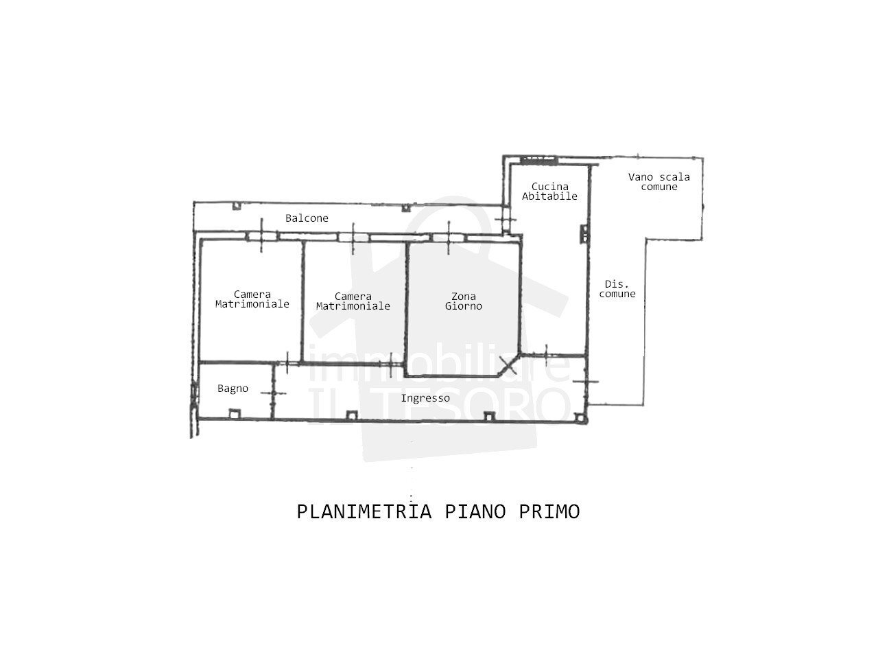 Quadrilocale via La Pastora, Coriano - planimetria 1