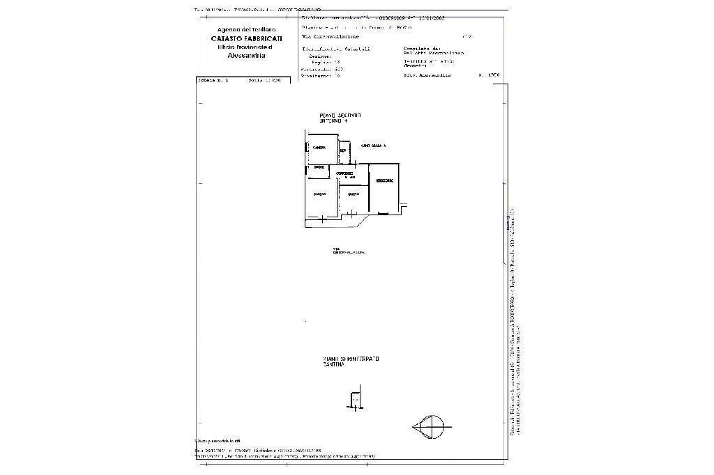 Quadrilocale Piazza Repubblica, Bosio - planimetria 1