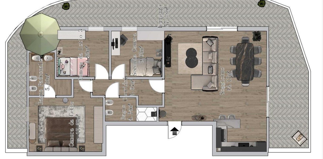 Attic Rimini - floor plans 1