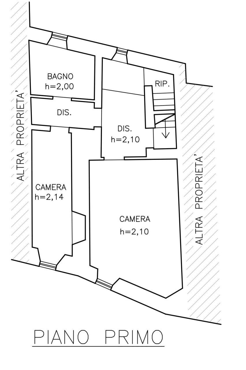 plan piano primo.jpg - Townhouse Via della Fontana 1, Fosdinovo - floor plans 1