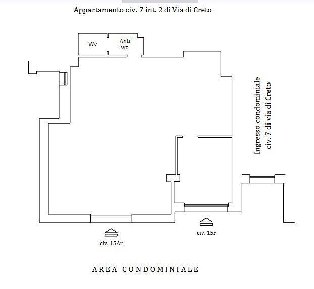 1.jpg - Locale Commerciale all'asta Via di Creto 15 R, Genova - planimetria 1