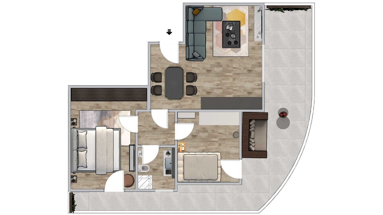 Attico Rimini - planimetria 1