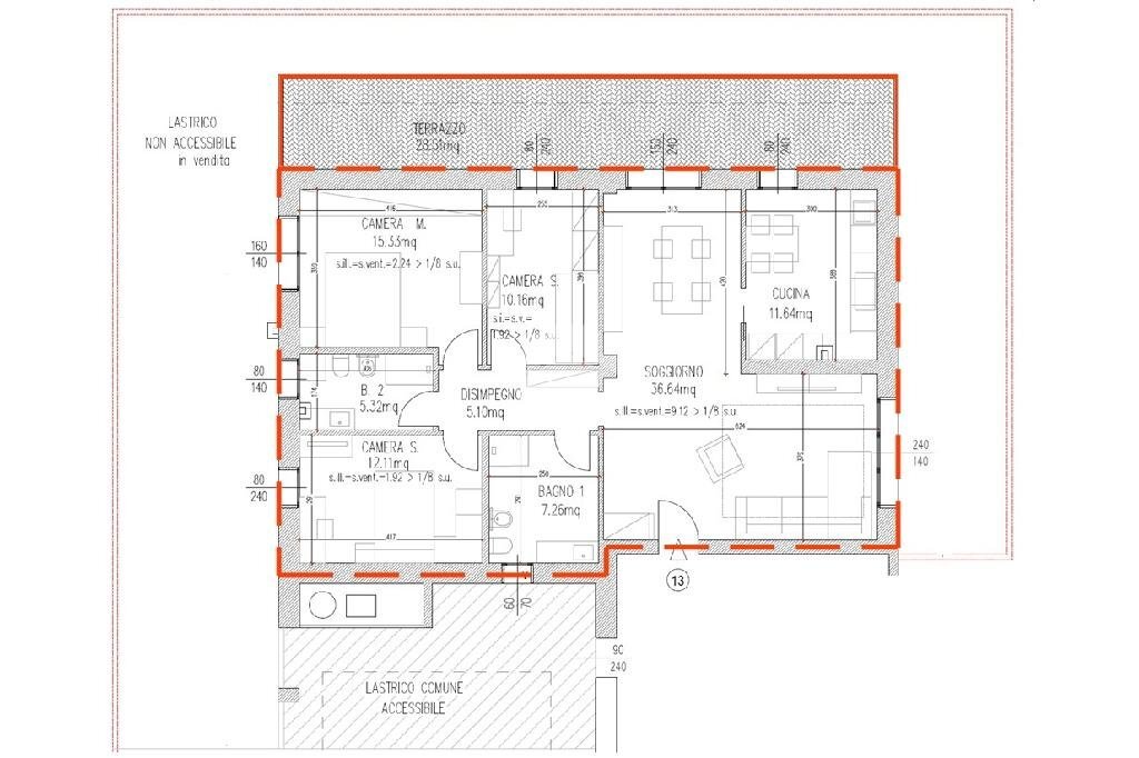 Attico Via Margherita Hack, Valsamoggia (zona Albareto - Mulini Nuovi) - planimetria 1
