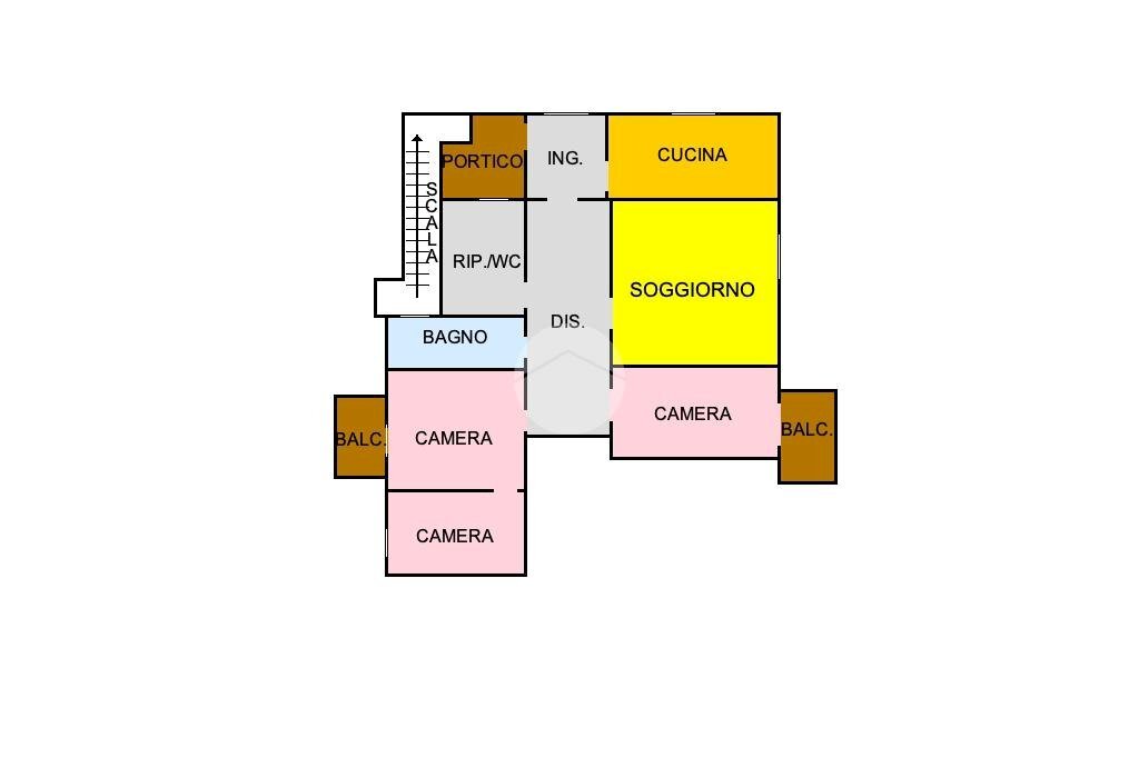 Porzione di casa Via Giovanni Pascoli, Santarcangelo di Romagna - planimetria 1