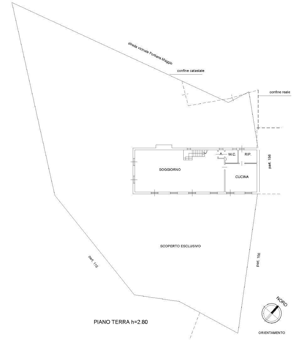 Villa strada Nazionale Flaminia, Fano - planimetria 1