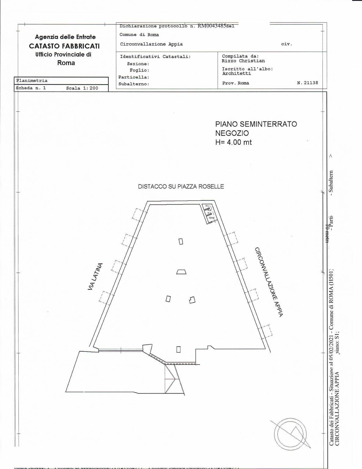 Shop Circonvallazione Appia, 107, Roma - floor plans 1