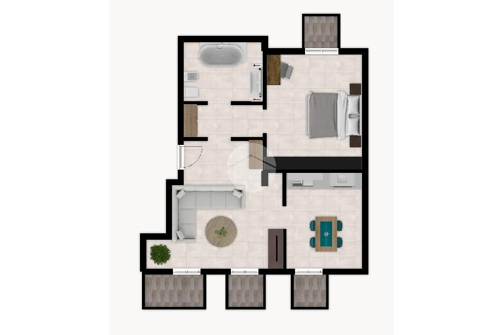 Two-room apartment Via Della Filanda, Sedriano - floor plans 1