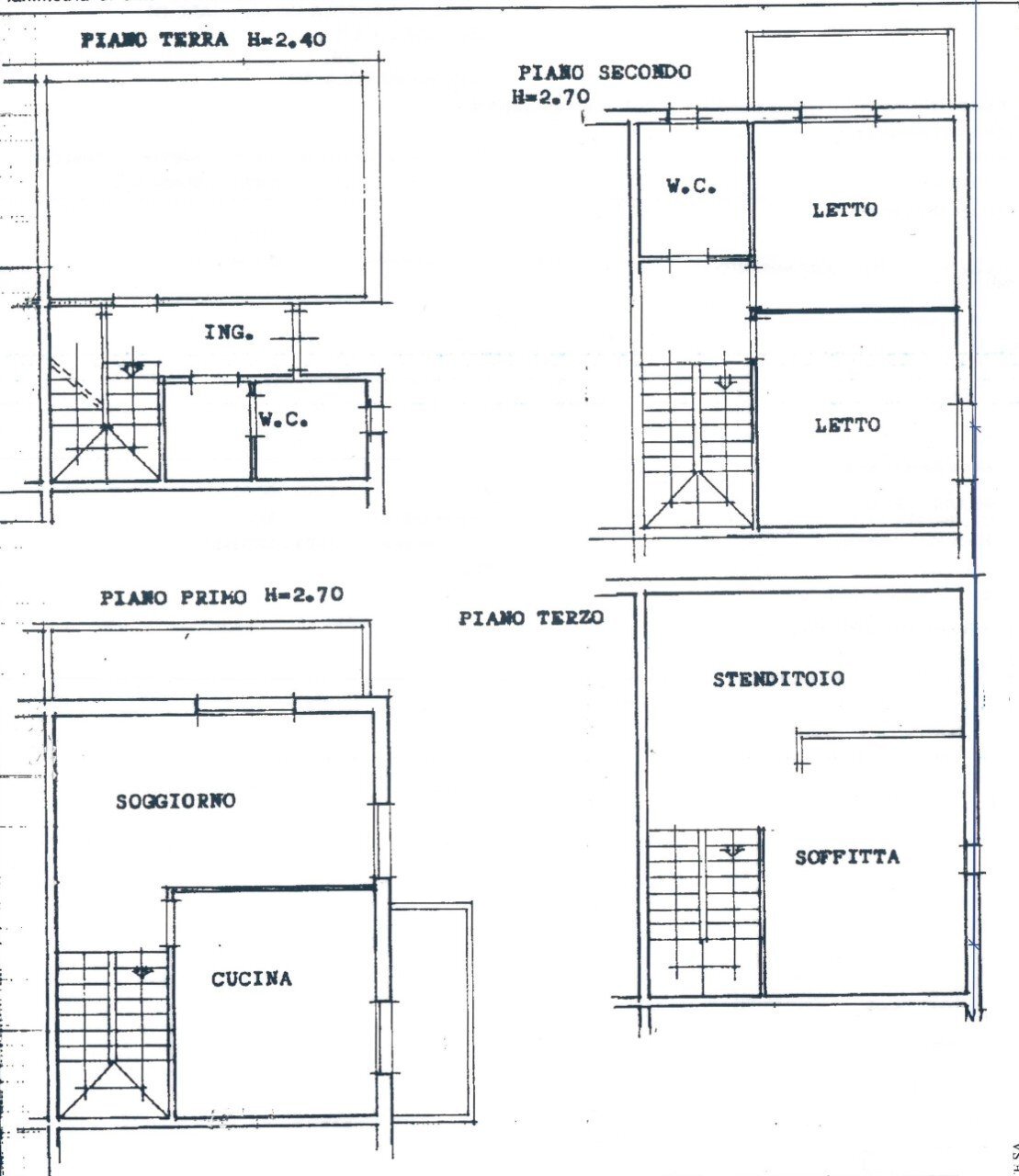 Four-family villa Nonantola - floor plans 1