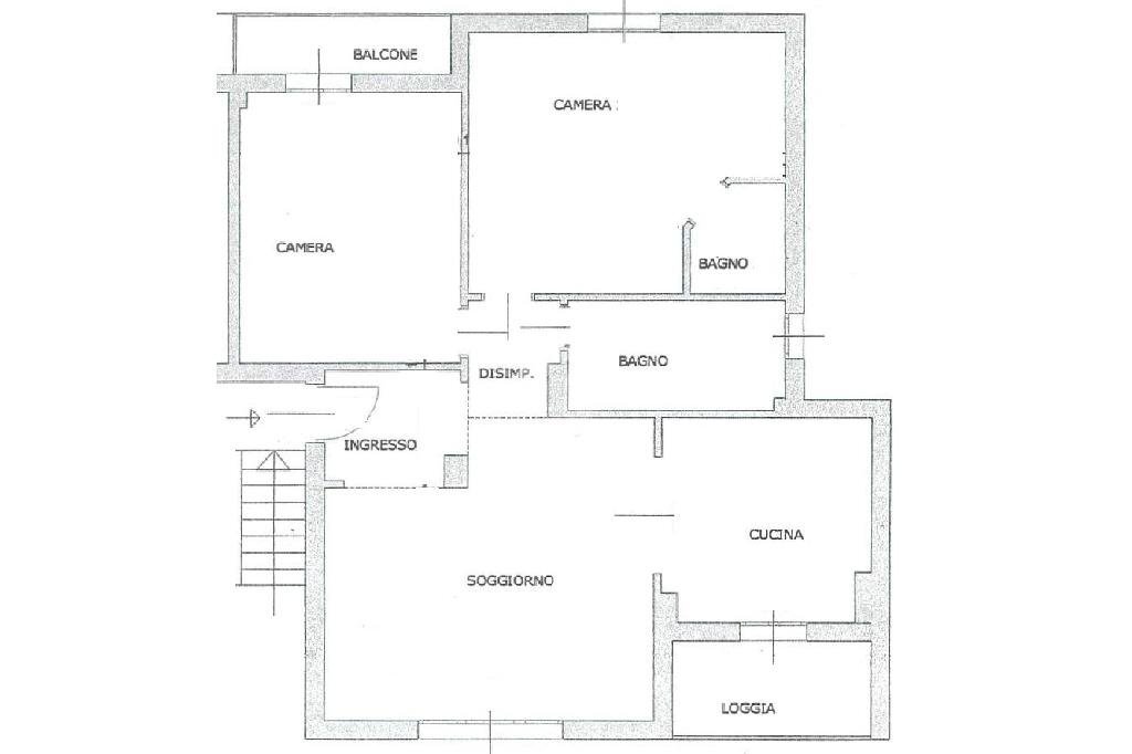 Three-room apartment Via Stradello Guarda, Molinella - floor plans 1