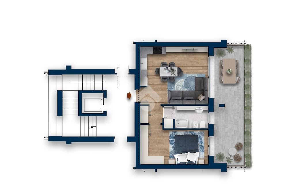 Two-room apartment Via Brenta, Cesate - floor plans 1