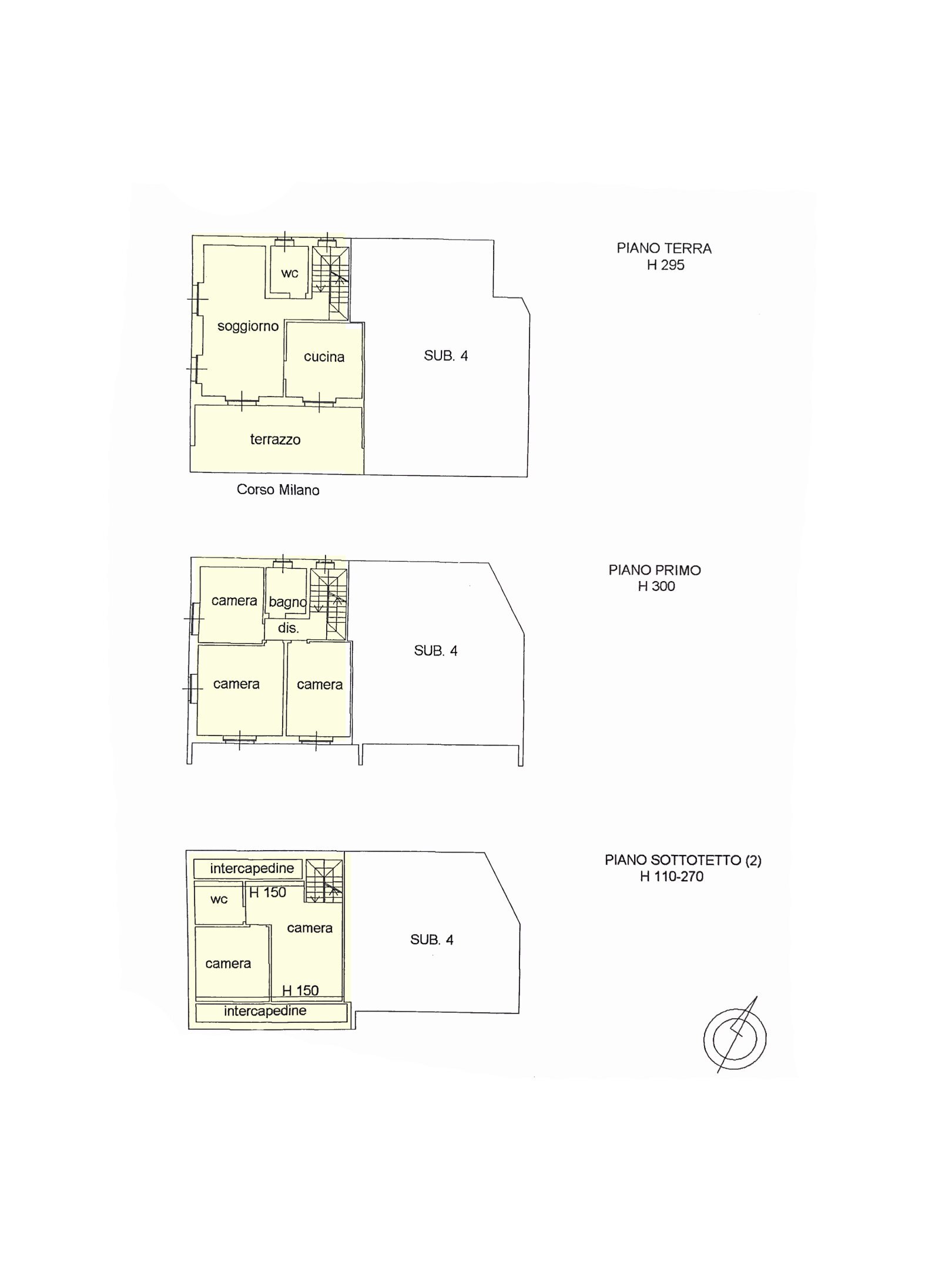 Villa a Schiera corso Milano, Asti - planimetria 1