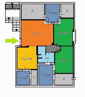 Attic via Bodina, 44, Cuneo (neighborhood Donatello) - floor plans 1