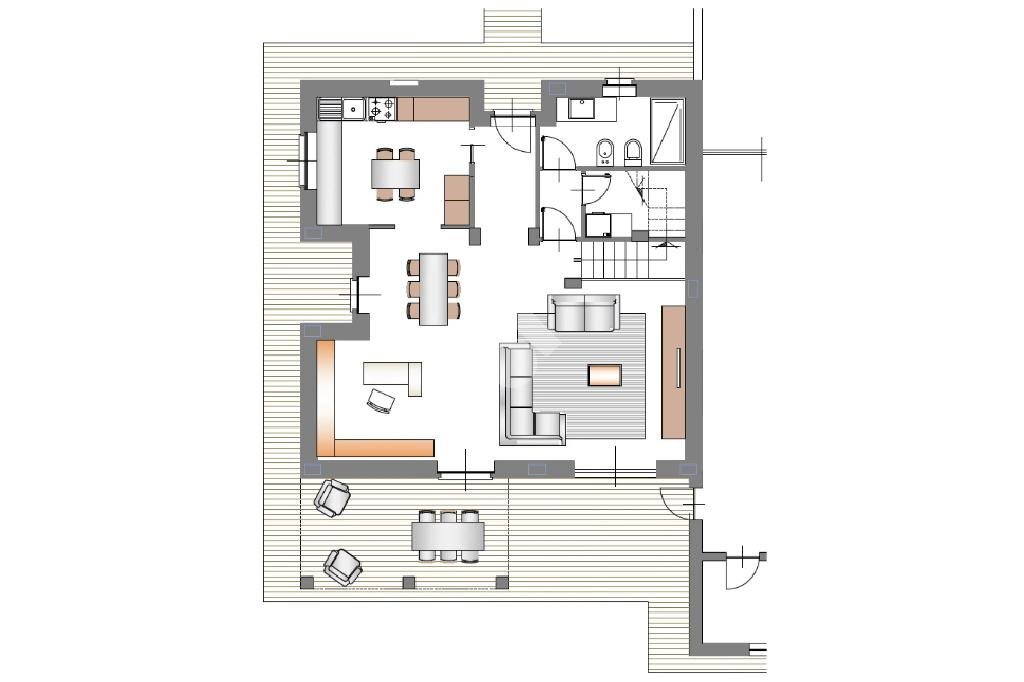 Portion of a house Via Cristoforo Colombo, Santena - floor plans 1
