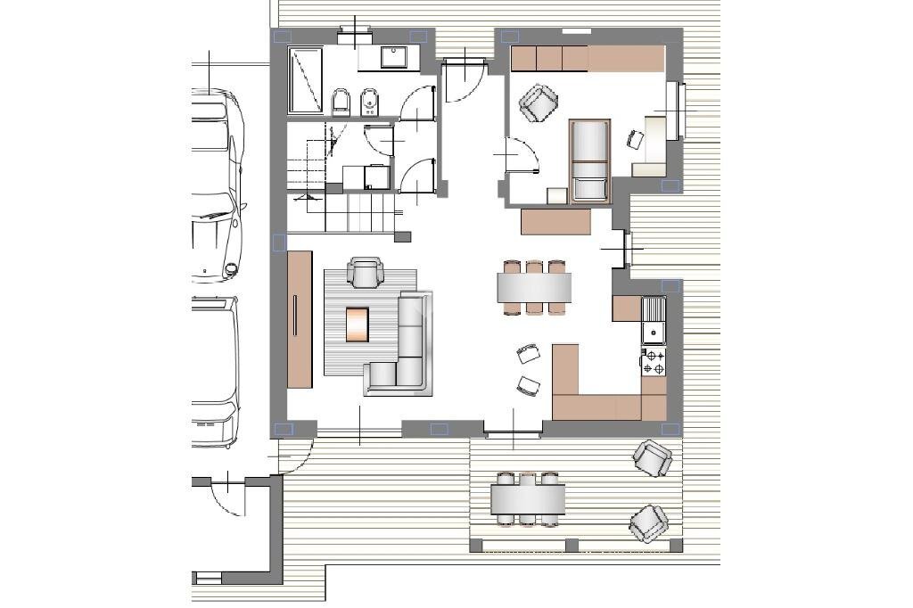 Portion of a house Via Cristoforo Colombo, Santena - floor plans 1