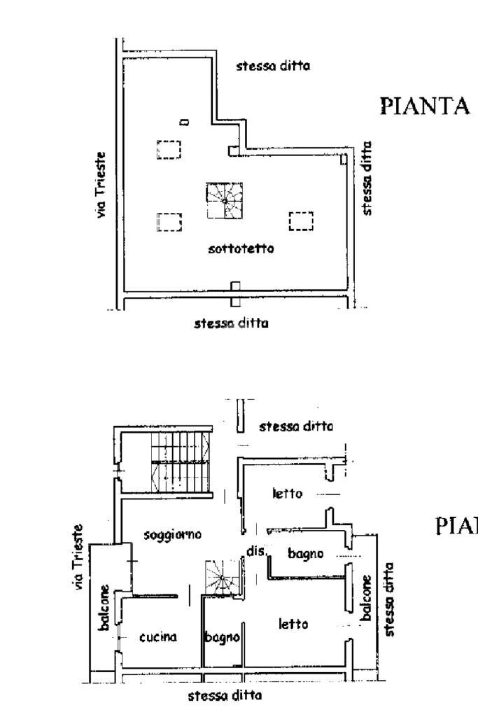 Apartment Via Trieste, Bosconero - floor plans 1