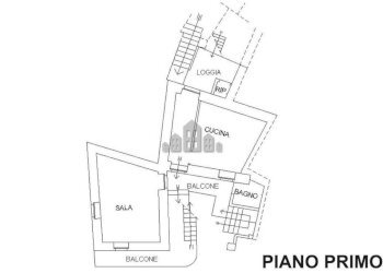 Planimetria piano primo - Casa indipendente via Umberto I, 25, Val di Chy - foto 35