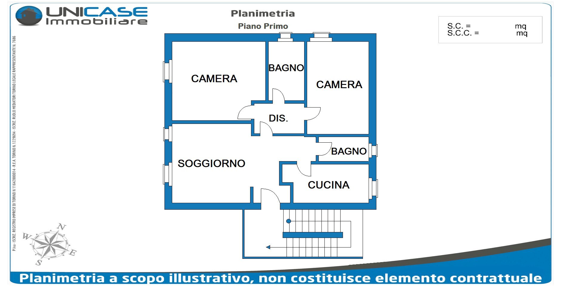 Quadrilocale piazza San Giovanni, 2, Campiglione Fenile - planimetria 1