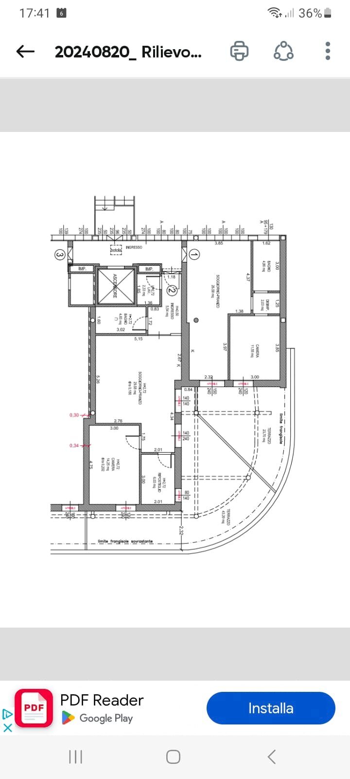 Trilocale Viale della Vittoria, Gabicce Mare - planimetria 1