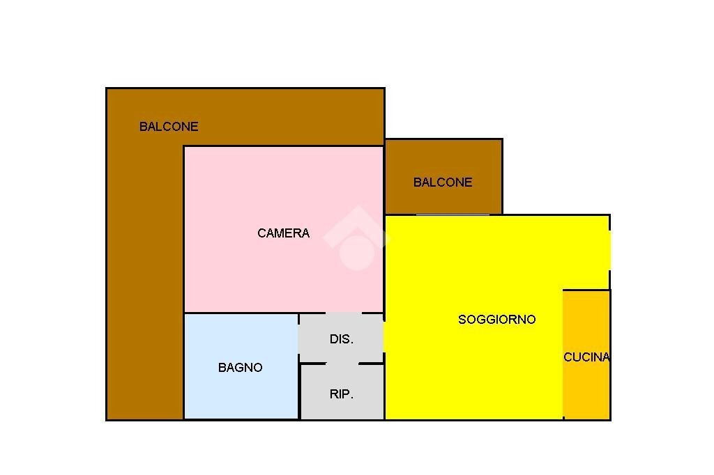 Bilocale Via Manzoni, Vernate - planimetria 1
