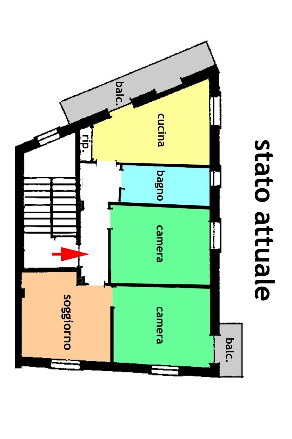 Quadrilocale via Mora, Ceriana - planimetria 1
