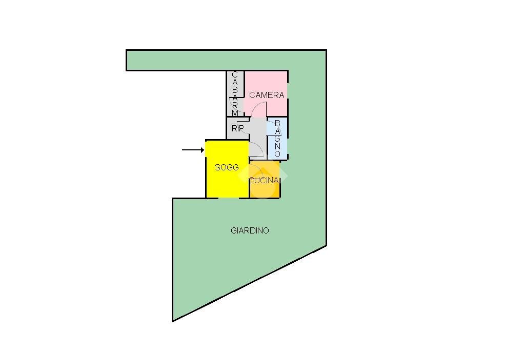 Bilocale Via Bonaventura Broggini, Milano - planimetria 1