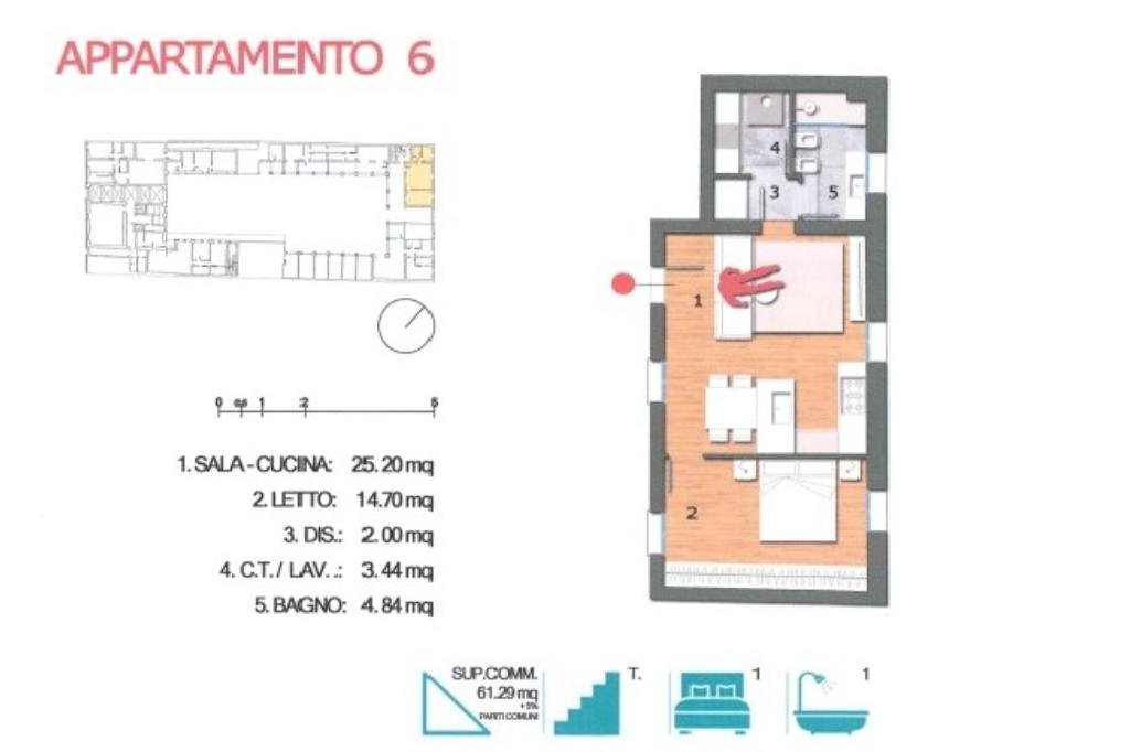 Bilocale Via risorgimento, Lugo - planimetria 1