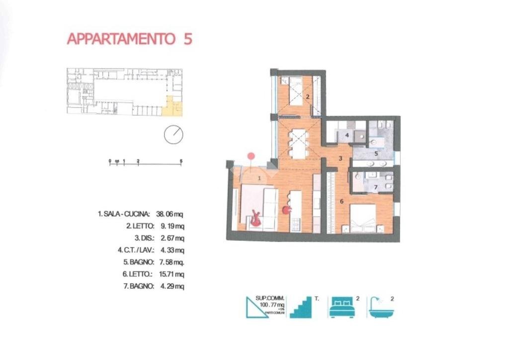 Trilocale Via Risorgimento, Lugo - planimetria 1