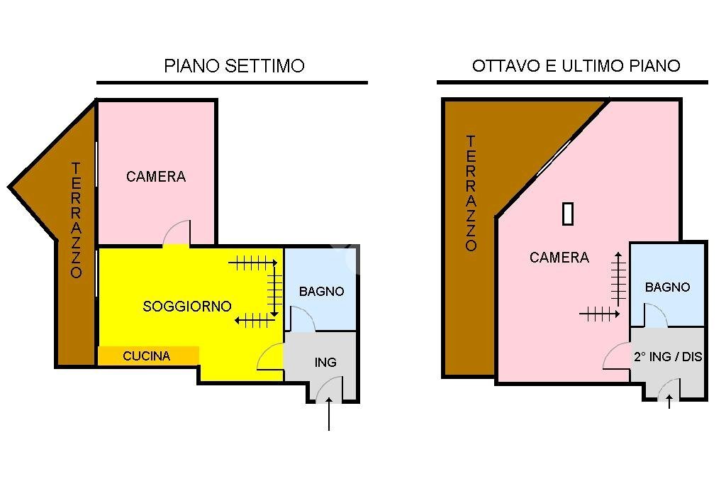 Attico Via Antonio Aldini, Milano - planimetria 1