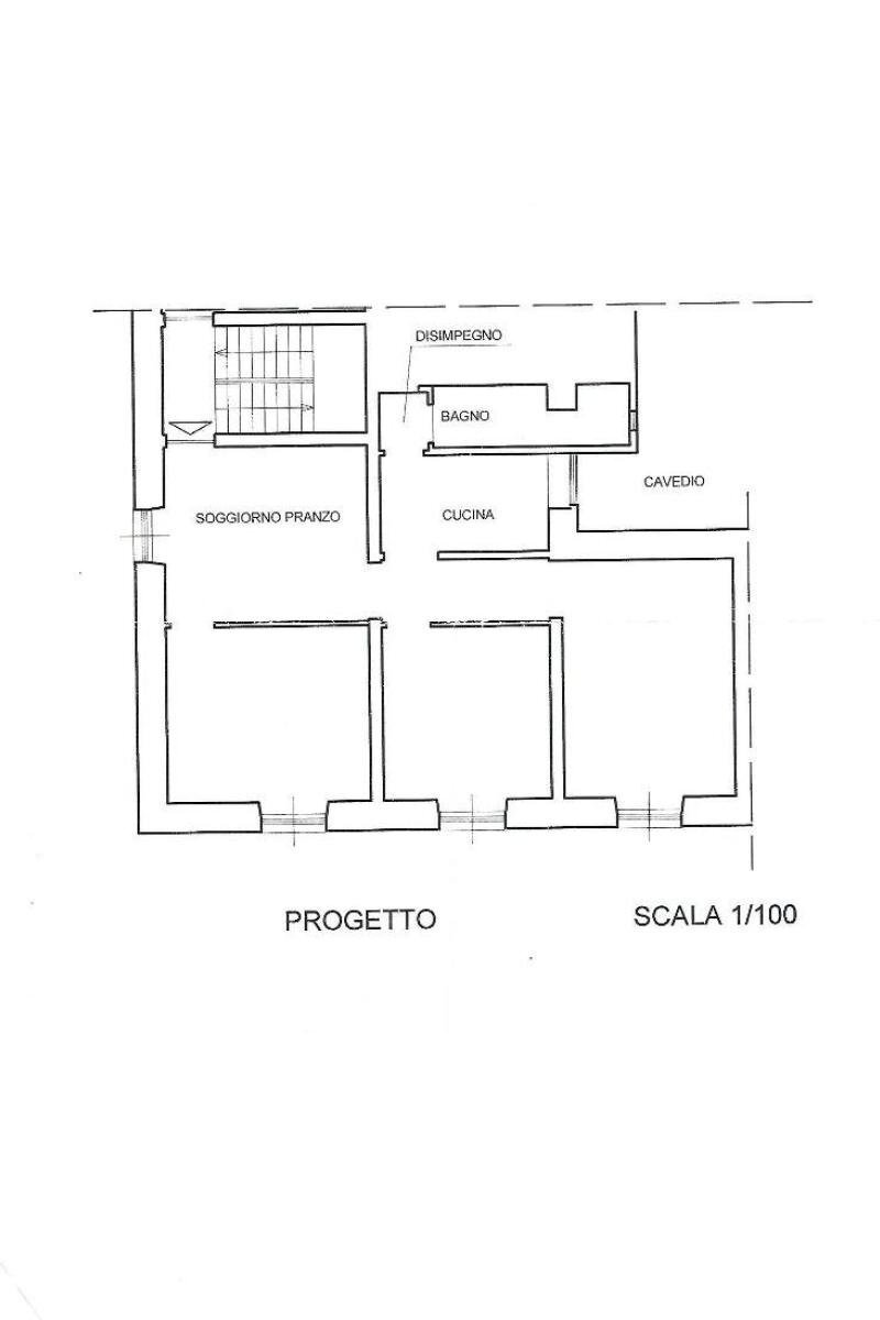 Quadrilocale via Walter Fillak, Genova (zona Sampierdarena) - planimetria 1