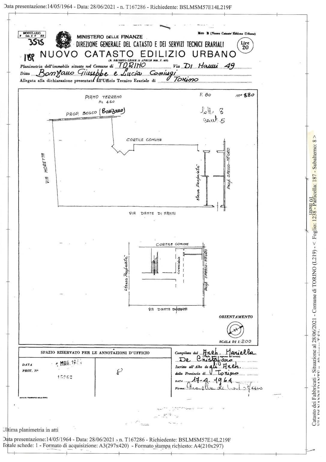 Bar - Tabacchi - Ricevitoria Torino - planimetria 1